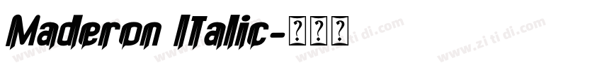 Maderon Italic字体转换